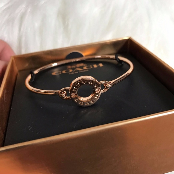 Coach Jewelry - COACH F21620 OPEN CIRCLE BANGLE ROSE GOLD COLOR